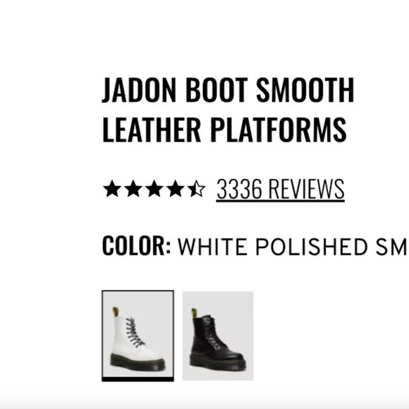 DR. MARTENS JADON BOOT SMOOTH LEATHER PLATFORMS IN WHITE SMOOTH LEATHER MSRP$230 - Picture 7 of 13